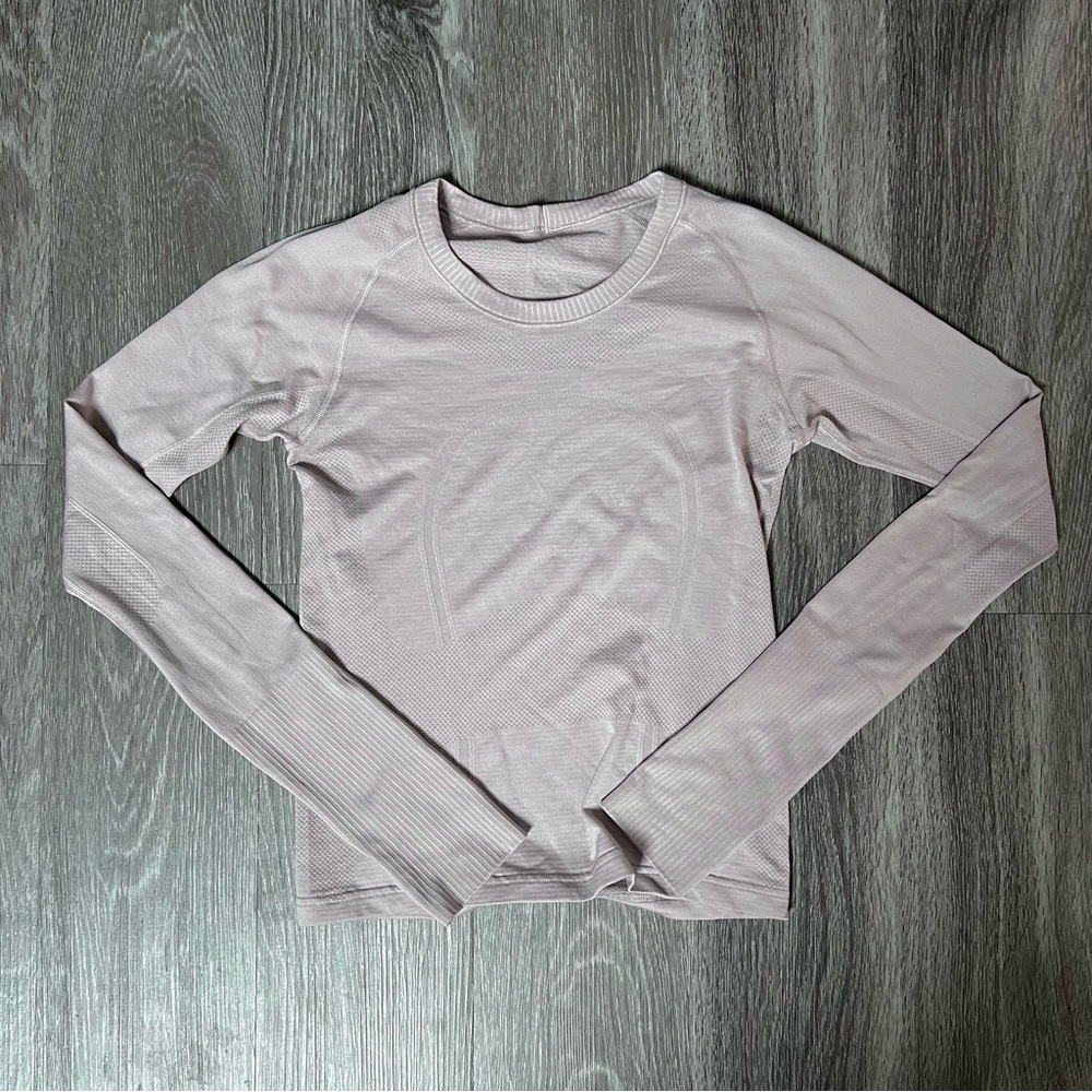 Lululemon Long Sleeve Swiftly Race Length Lavender